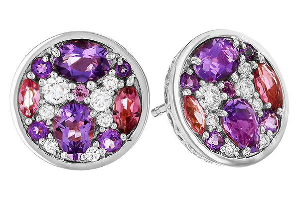 G329-90178: EARR .82 TW SEMI-PRECIOUS (P.TOUR, AMY) .98 TGW