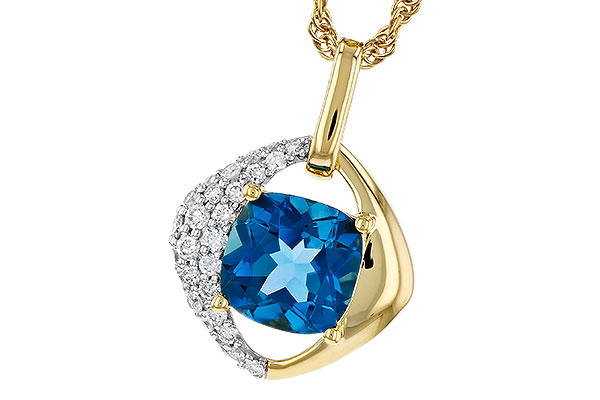 G330-72842: NECK 1.43 LONDON BLUE TOPAZ 1.62 TGW (7MM LBT)