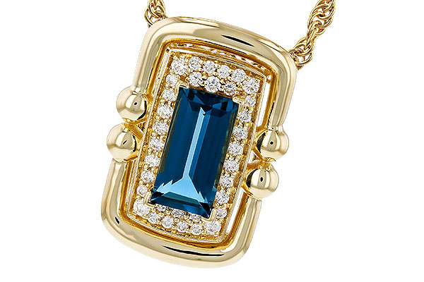 G330-72860: NECK .84 LONDON BLUE TOPAZ .96 TGW (8x4MM LBT)
