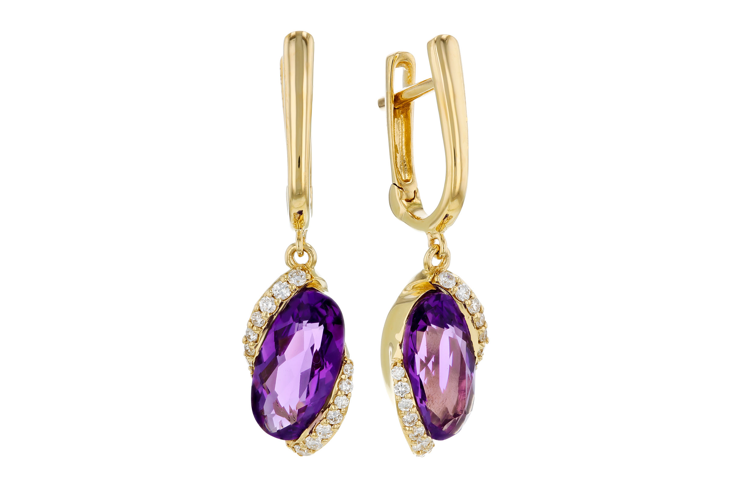 G330-74678: EARRINGS 2.14 TW AMETHYST 2.26 TGW (10x5MM AMY)