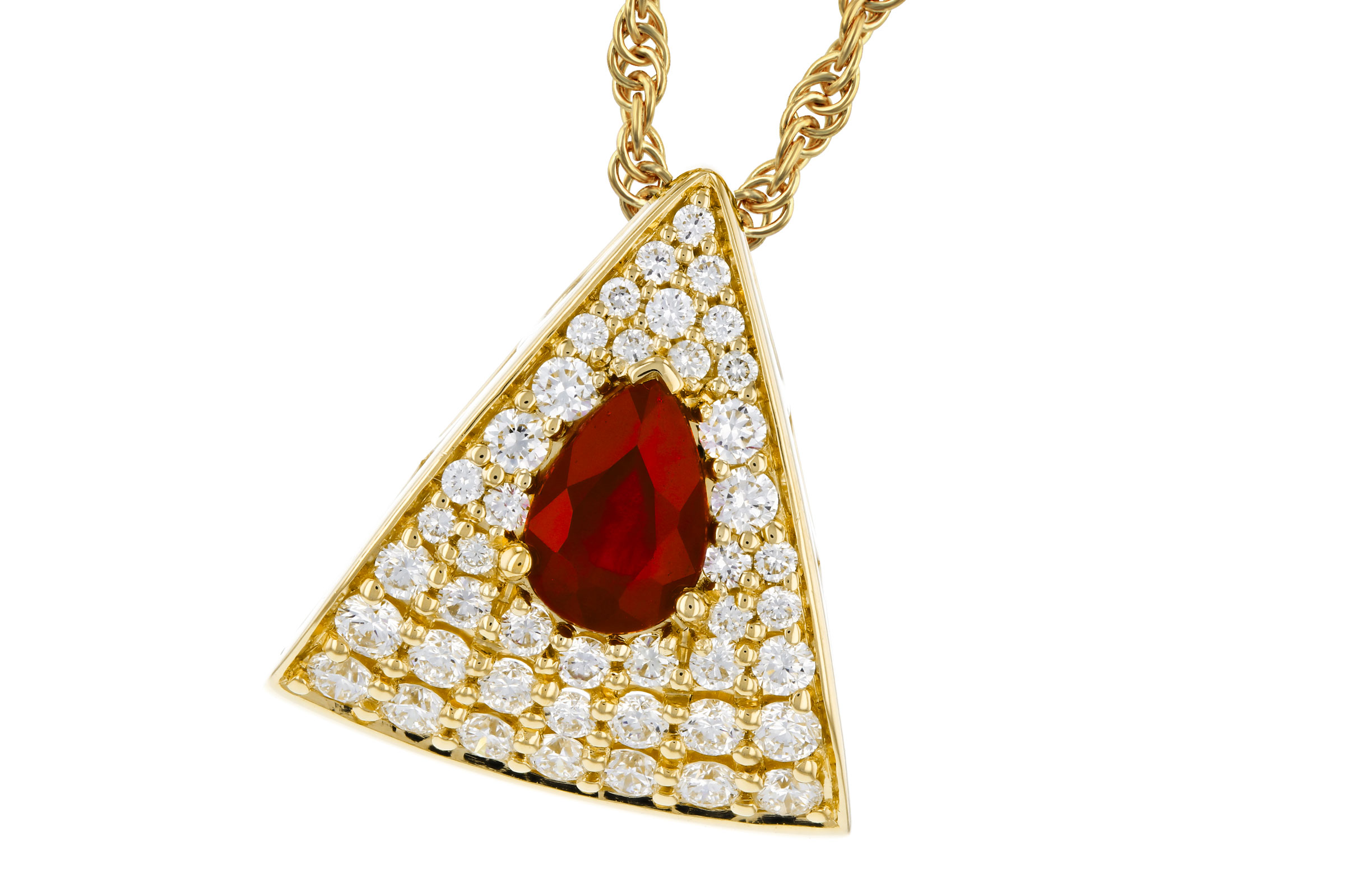 G330-74714: NECKLACE .46 RUBY .80 TGW (6x4MM RU)