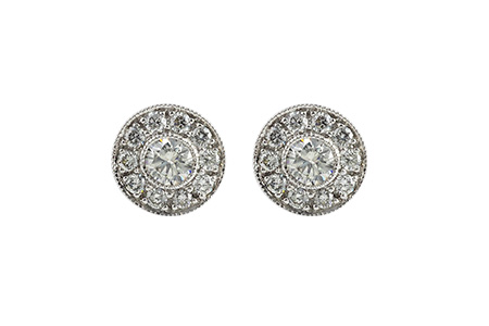 H055-35596: EARRINGS 1 CT TW