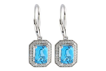 H242-57369: EARR 2.20 BLUE TOPAZ 2.36 TGW