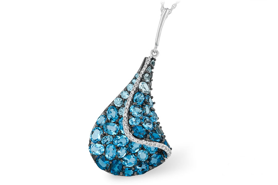 H242-59223: NECK 4.81 BLUE TOPAZ 4.94 TGW