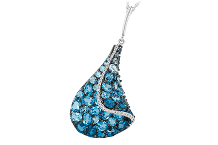 H242-59223: NECK 4.81 BLUE TOPAZ 4.94 TGW