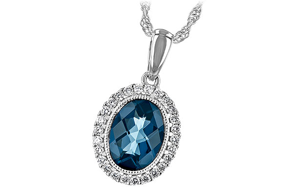 H244-37378: NECK 1.28 LONDON BLUE TOPAZ 1.41 TGW