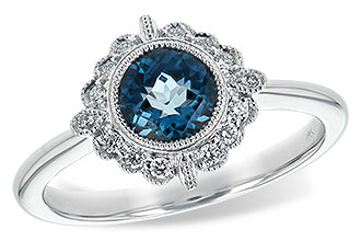 H244-37396: LDS RG .93 BLUE TOPAZ 1.05 TGW