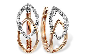 H244-43805: EARRING .25 TW (ROSE & WG)