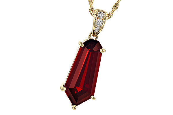 H245-34642: NECK 3.44 GARNET 3.50 TGW