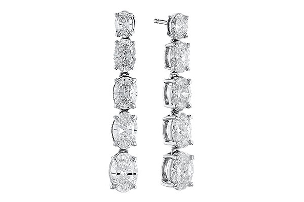 H328-97387: EARRINGS 1.90 TW OVAL DIAMONDS