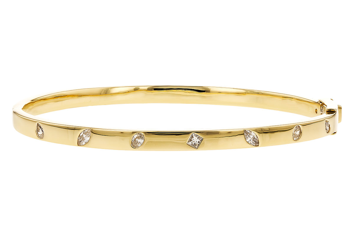 H328-97405: BANGLE .35 TW FANCY CUT DIAMONDS