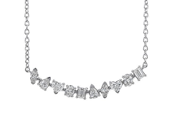 H328-97414: NECKLACE .70 TW FANCY CUT DIAS (18")