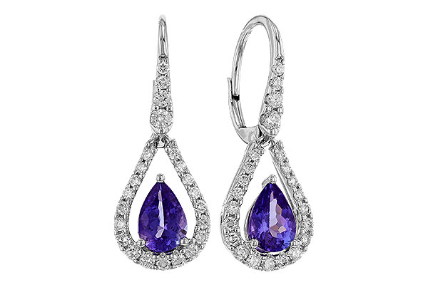 H329-82860: EARR 1.48 TW TANZANITE 1.98 TGW (7x5 PEAR)
