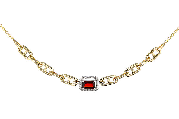 H329-83760: NECK .63 GARNET .75 TGW (6x4MM E.C. GAR / 18")