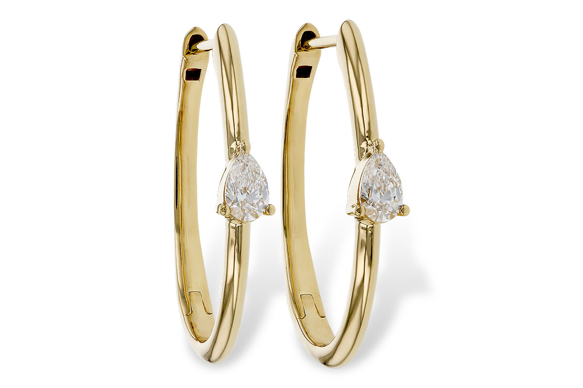 H329-83769: EARRINGS .45 TW PEAR DIAMONDS