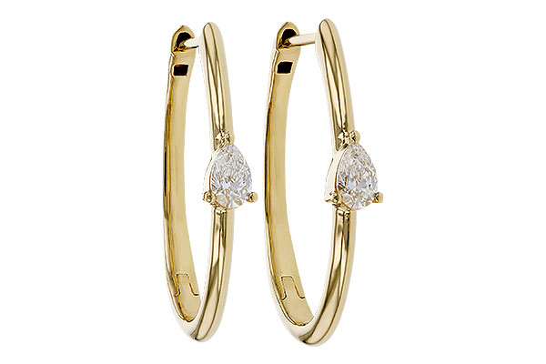 H329-83769: EARRINGS .45 TW PEAR DIAMONDS