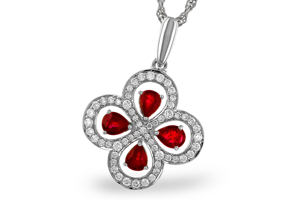 H329-83778: NECKLACE .68 RUBY TW .96 TGW