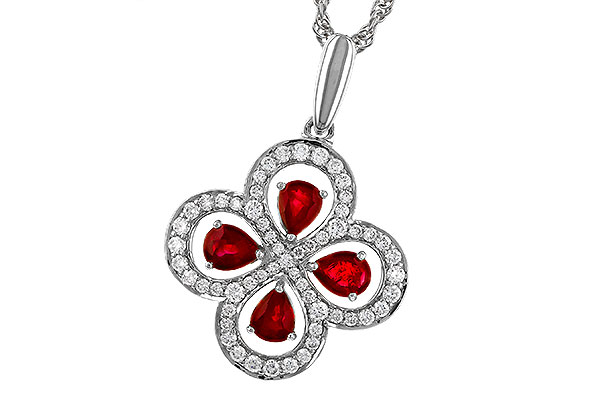 H329-83778: NECKLACE .68 RUBY TW .96 TGW