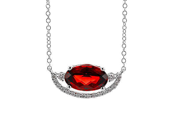 H329-83787: NECKLACE 1.94 GARNET 2.08 TGW (10x6MM GAR / 18")