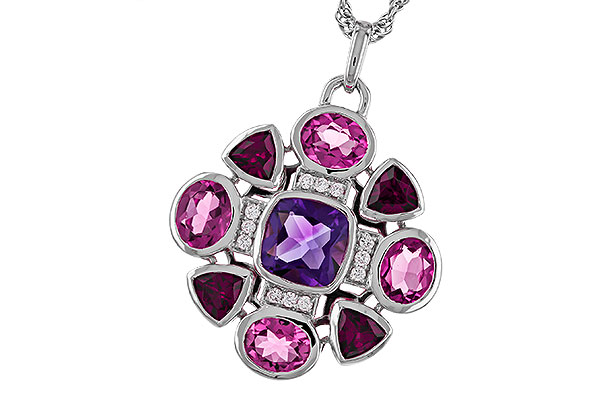 H329-84642: NECKLACE 2.76 SEMI-PREC (AM,GT,PT) 2.82 TGW