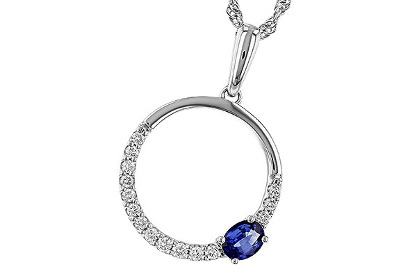 H329-84651: NECKLACE .28 SAPPHIRE .43 TGW