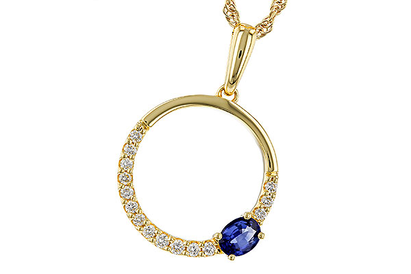 H329-84651: NECKLACE .28 SAPPHIRE .43 TGW