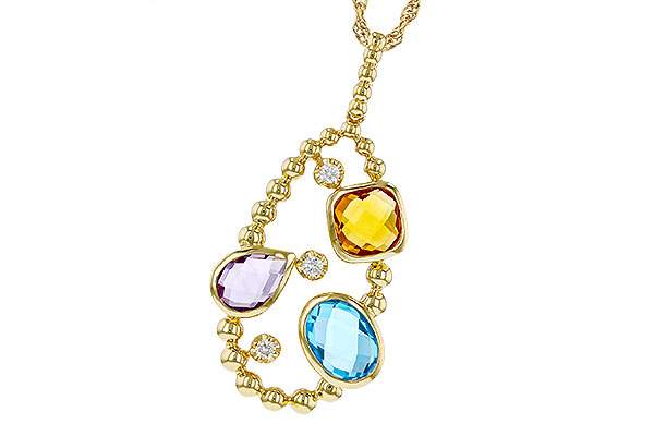 H329-85587: NECKLACE 3.04 TW SEMI-PREC 3.14 TGW (BT,AMY,CIT)