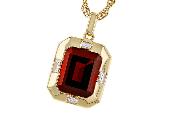 H329-85605: NECKLACE 3.65 GARNET 3.82 TGW (10x8MM GAR)