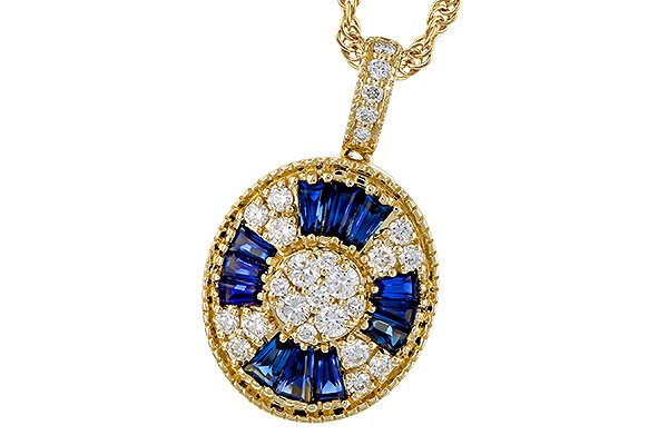 H329-88351: NECKLACE .56 TW SAPPHIRE .80 TGW