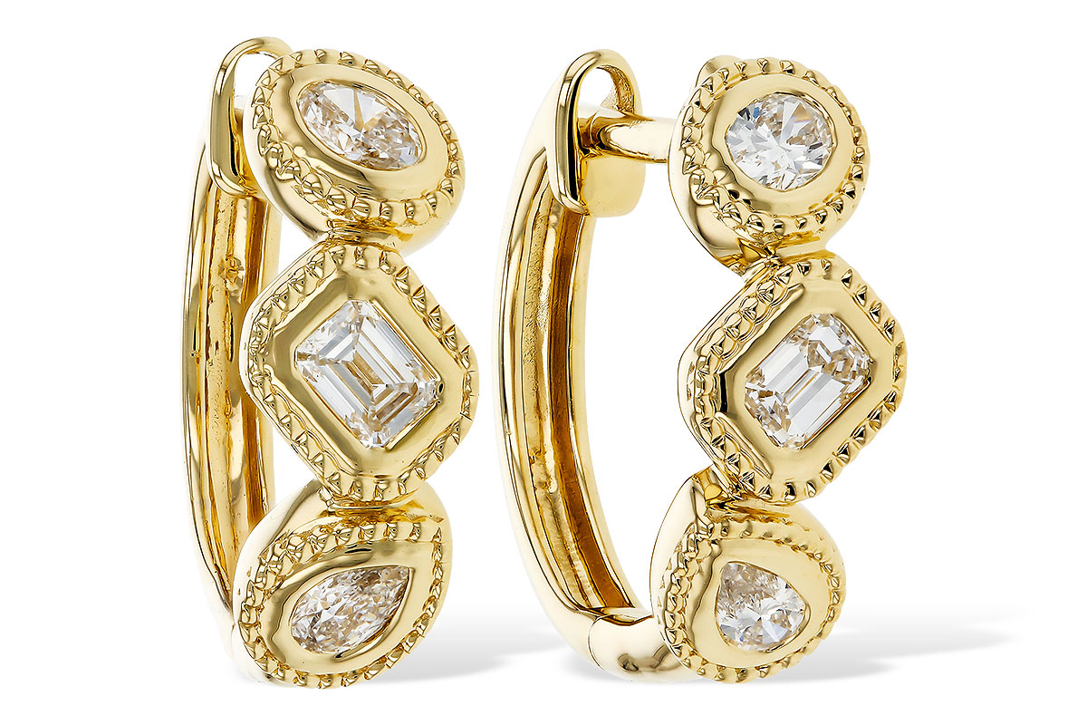 H329-89260: EARRINGS .42 TW FANCY CUT DIAS