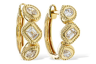 H329-89260: EARRINGS .42 TW FANCY CUT DIAS