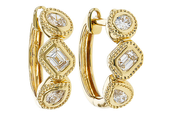 H329-89260: EARRINGS .42 TW FANCY CUT DIAS