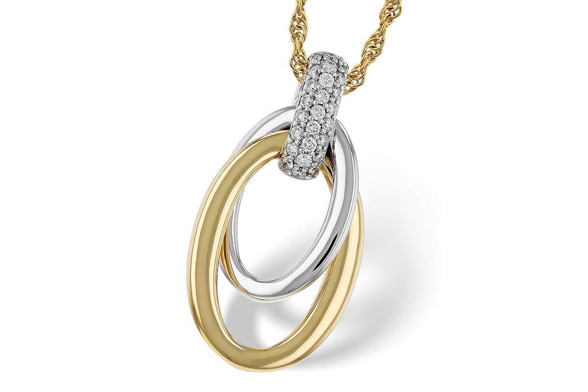H329-90096: NECKLACE .15 TW