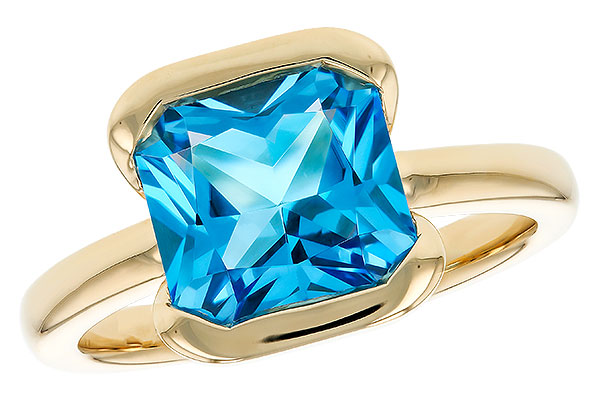 H330-72851: LDS RG 3.50 CT BLUE TOPAZ (9MM BT)