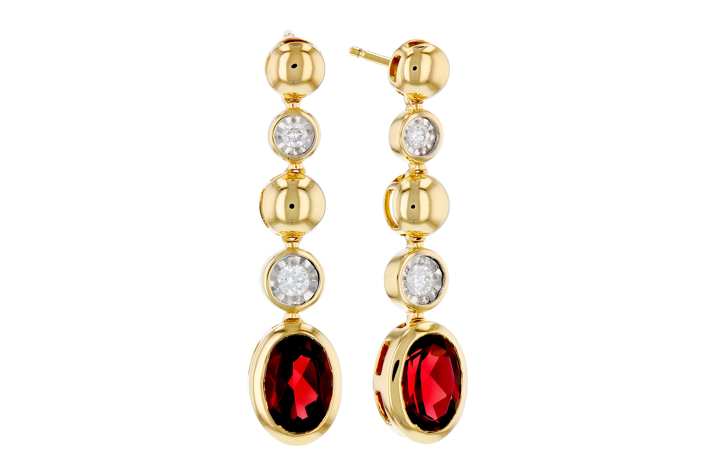 H330-73796: EARRINGS 1.76 TW GARNET 1.86 TGW