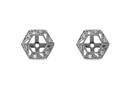 K055-35560: EARRING JACKETS .08 TW (FOR 0.50-1.00 CT TW STUDS)