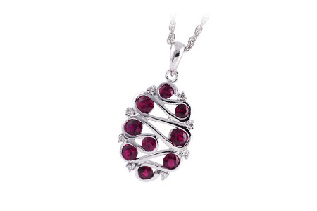 K239-89196: NECK .70 RUBY .75 TGW