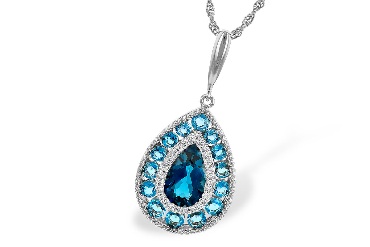 K245-31069: NECK 2.55 TW BLUE TOPAZ 2.65 TGW