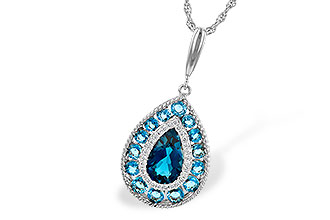 K245-31069: NECK 2.55 TW BLUE TOPAZ 2.65 TGW