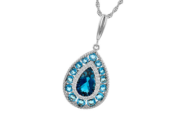 K245-31069: NECK 2.55 TW BLUE TOPAZ 2.65 TGW