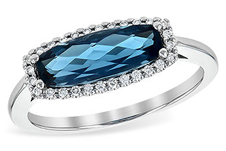 K245-31987: LDS RG 1.79 LONDON BLUE TOPAZ 1.90 TGW