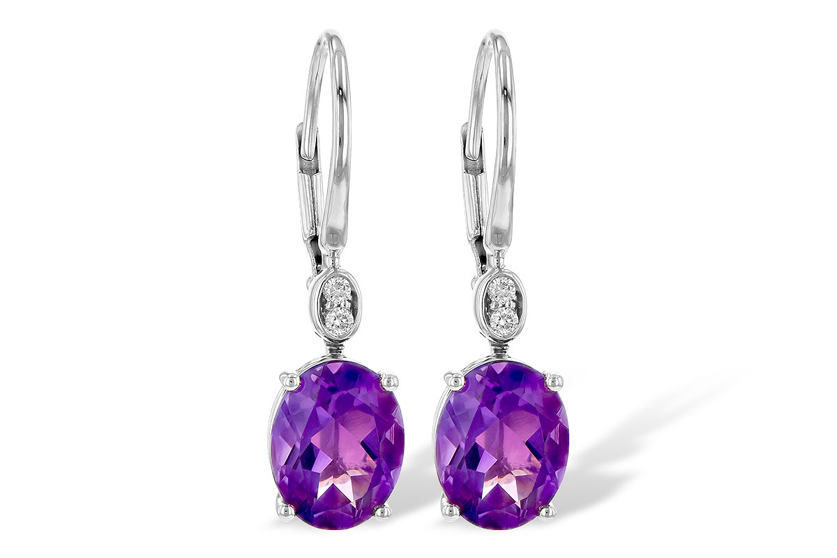 K245-35551: EARR 2.85 TW AMETHYST 2.90 TGW (9x7MM AMY)