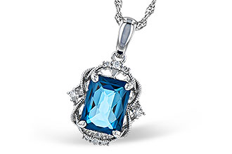 K328-02851: NECK 1.68 LONDON BLUE TOPAZ 1.73 TGW (8x6MM LBT)