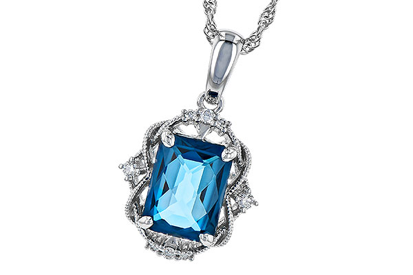 K328-02851: NECK 1.68 LONDON BLUE TOPAZ 1.73 TGW (8x6MM LBT)