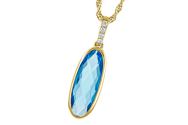 K328-02878: NECK 1.90 BLUE TOPAZ 1.93 TGW