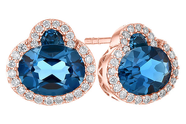 K328-06487: EARR 2.60 TW LONDON BLUE TOPAZ 2.81 TGW