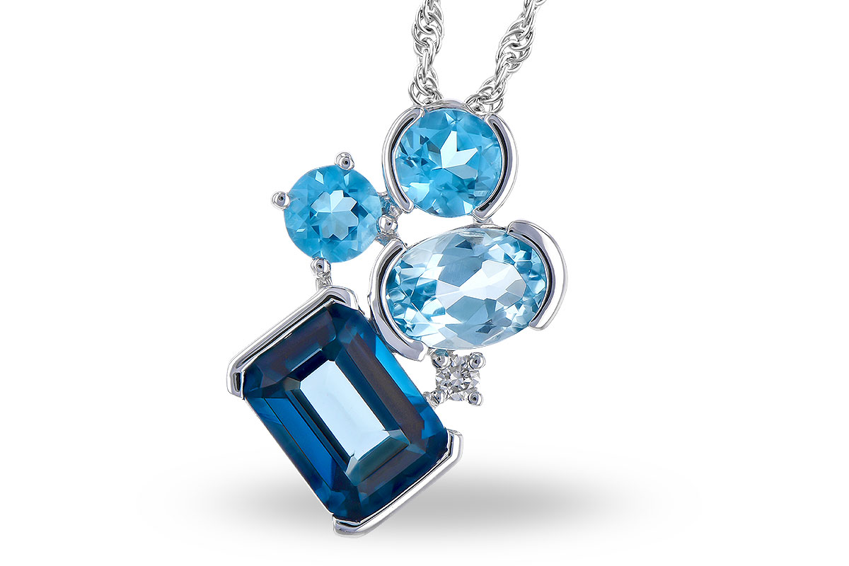 K328-06505: NECK 3.08 BLUE TOPAZ TW 3.11 TGW