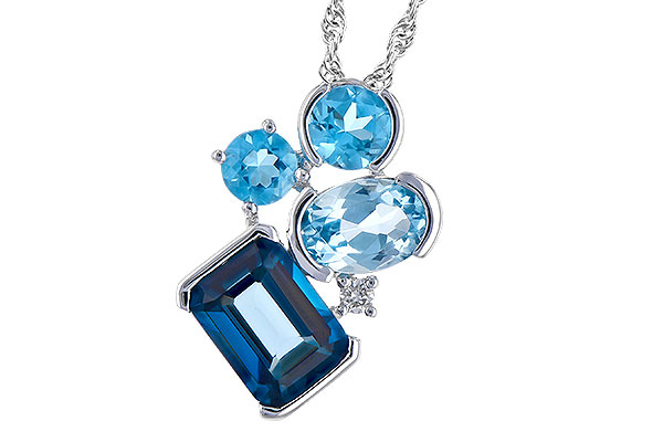 K328-06505: NECK 3.08 BLUE TOPAZ TW 3.11 TGW