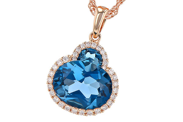 K328-06532: NECK 2.86 LONDON BLUE TOPAZ 3.00 TGW (10X8 OVAL)