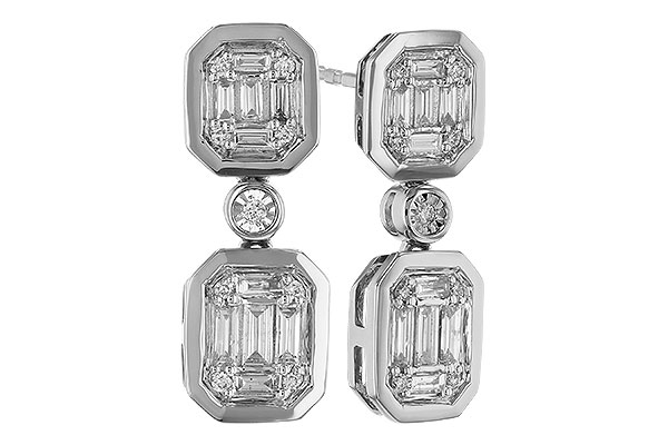 K329-81969: EARRINGS .38 BAG .45 TW